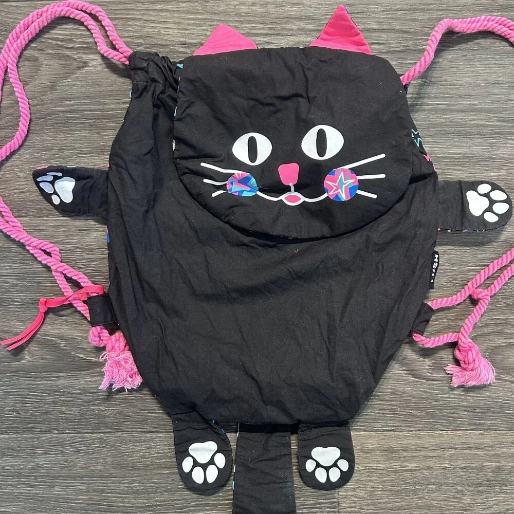 LUSH ReWrap Bewitched Cat Backpack Bag Halloween Limited Organic Cotton Knapsack